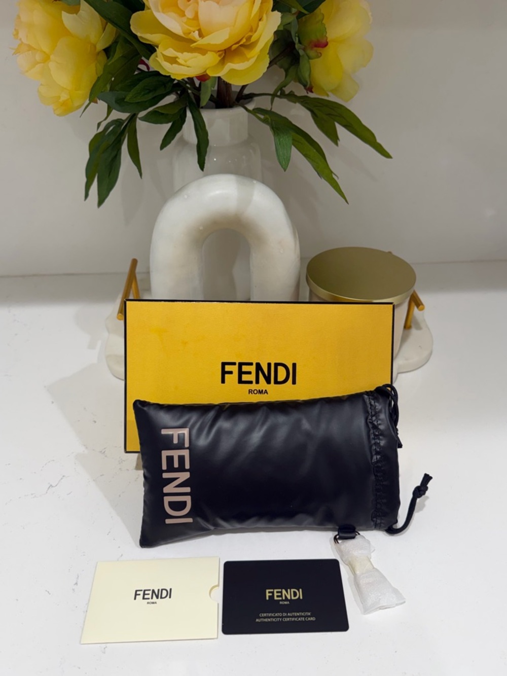 Fendi Box with Sunglasses Pouch and card - Picture 1 of 13